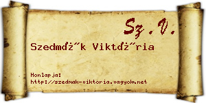 Szedmák Viktória névjegykártya