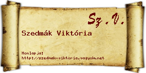 Szedmák Viktória névjegykártya